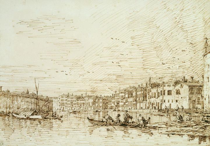 Venice: The upper reach of the Grand Canal, looking south
