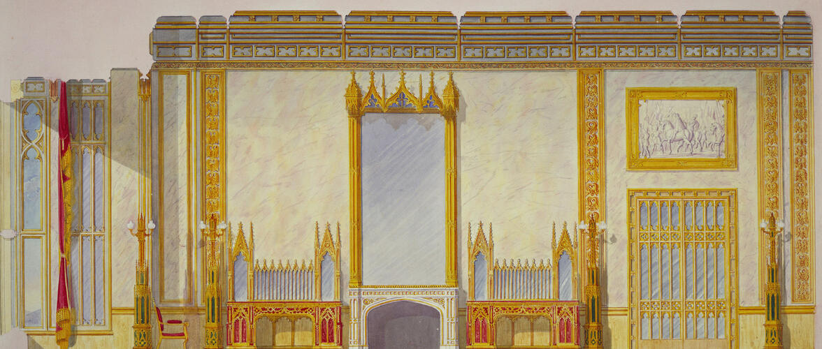 Design for the south elevation of the Dining Room, Windsor Castle
