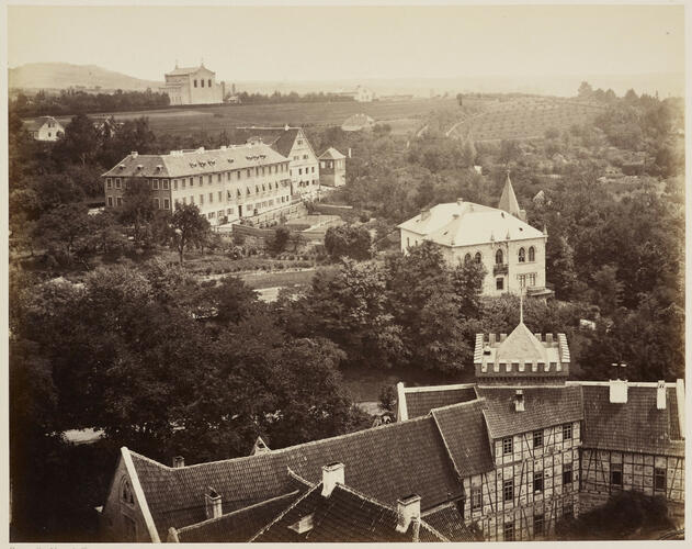 'Aussicht von dem Thurme der Moritz-Kirche'; Coburg taken from the Church of St Maurice