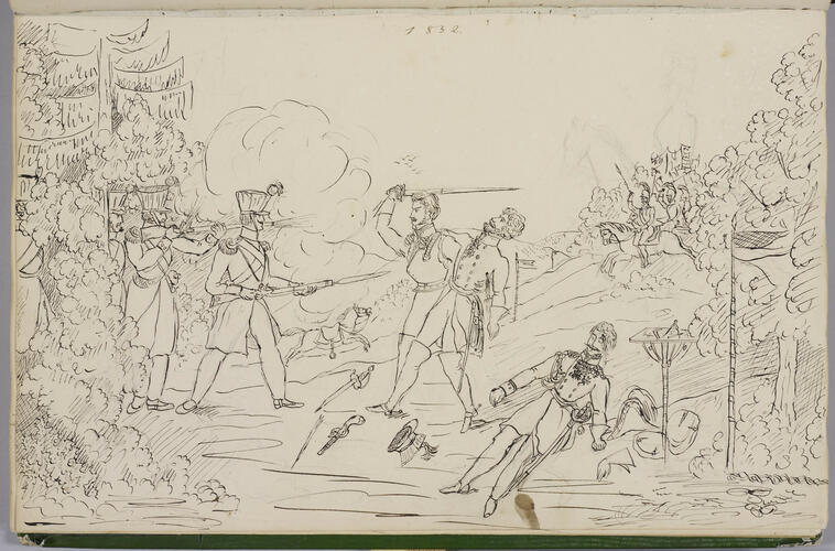 Master: Albert.
Item: Two soldiers being captured by their enemies after a battle