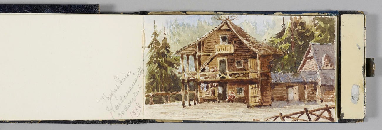 Master: Queen Alexandra's Sketchbook 1884-89
Item: A Swiss cottage