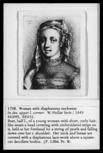 Woman with diaphanous neckwear Woman with diaphanous neckwear