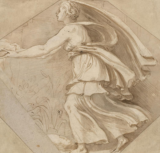 The Vestal Tuccia carrying water in a sieve The Vestal Tuccia carrying water in a sieve