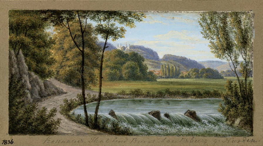 The Rosenau: view towardsthe Lauterburg ruins The Rosenau: view towardsthe Lauterburg ruins