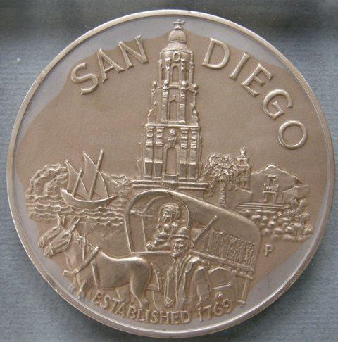 U. S. A. Medal commemorating the bicentenary of the foundation of San Diego, 1969 U. S. A. Medal commemorating the bicentenary of the foundation of San Diego, 1969