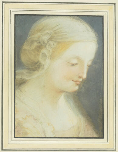 A study for the head of a girl A study for the head of a girl