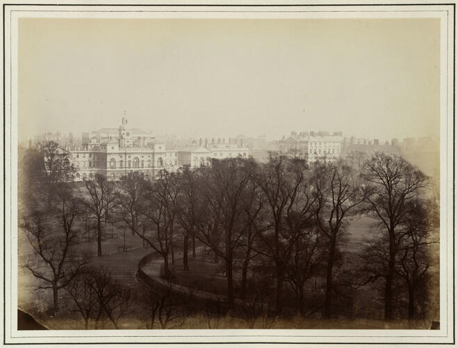 View across St James's Park of the Horse Guards