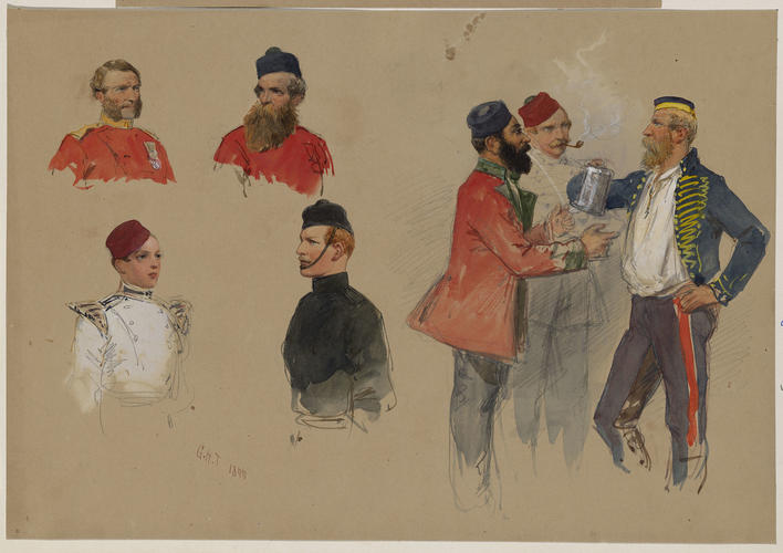 Studies of soldiers Studies of soldiers