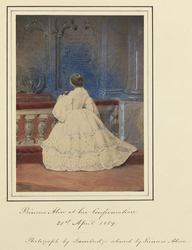 'Princess Alice at her confirmation'; Princess Alice, later Grand Duchess of Hesse (1843-78) at her confirmation 'Princess Alice at her confirmation'; Princess Alice, later Grand Duchess of Hesse (1843-78) at her confirmation