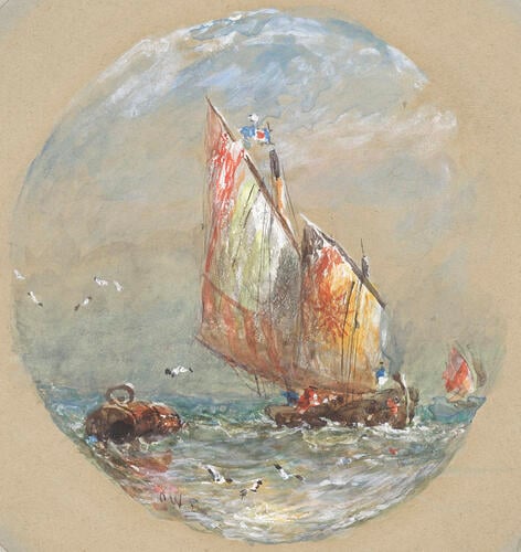 Four Studies of Venetian craft and sailing ships