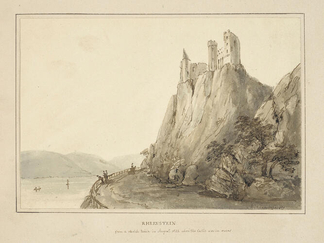 Master: Denbigh Sketches
Item: Denbigh sketches: Rheinstein from a sketch taken in August 1822 when the Castle was in ruins