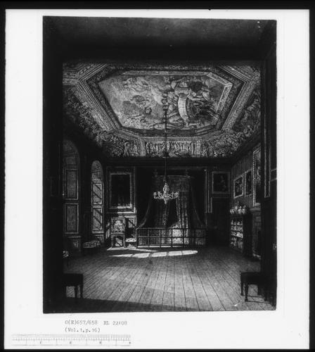 King's Eating Room, captioned by Pyne as 'Queen Anne's Bed', Windsor Castle
