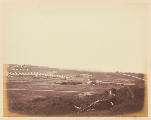 [Soldier contemplating his Cantonment] Curragh Camp, Kildare