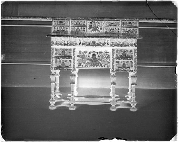 Glass plate negative of a bureau Glass plate negative of a bureau
