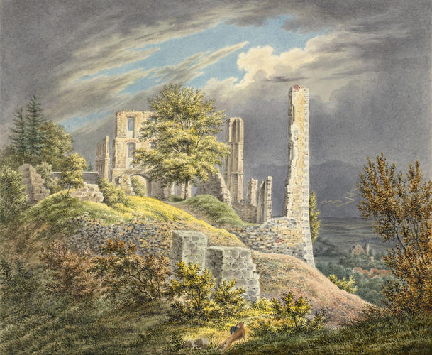 The Lauterburg ruins, with a distant view of the Rosenau The Lauterburg ruins, with a distant view of the Rosenau