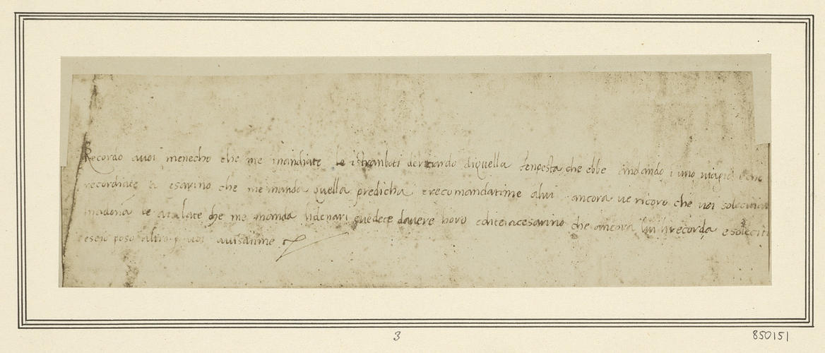 A letter from Raphael to Domenico Alfani