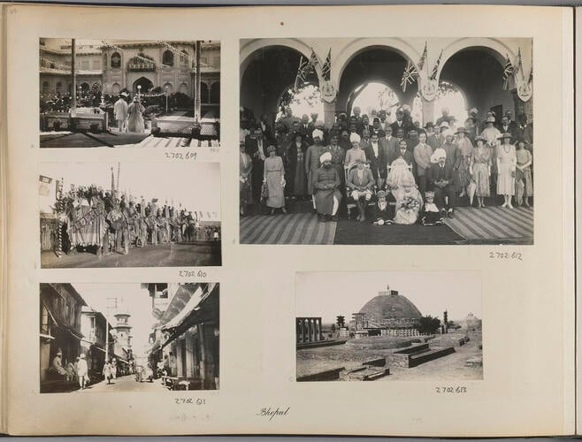 Prince Edward of Wales and the Begum of Bhopal in the Sadar Manzil Palace, Bhopal: Edward, Prince of Wales. Royal Tour of India, 1921-1922