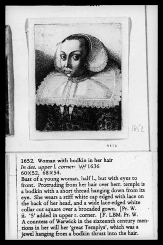 Woman with bodkin in hair Woman with bodkin in hair