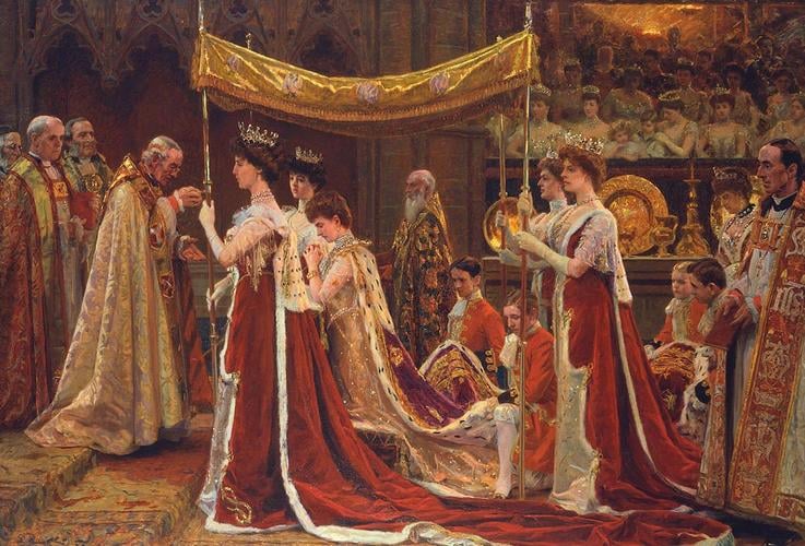The Anointing of Queen Alexandra at the Coronation of King Edward VII