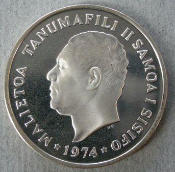 Western Samoa. Proof 50 sene, 1974 Western Samoa. Proof 50 sene, 1974