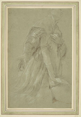 Recto: A study for a kneeling monk. Verso: A study for a standing male figure Recto: A study for a kneeling monk. Verso: A study for a standing male figure