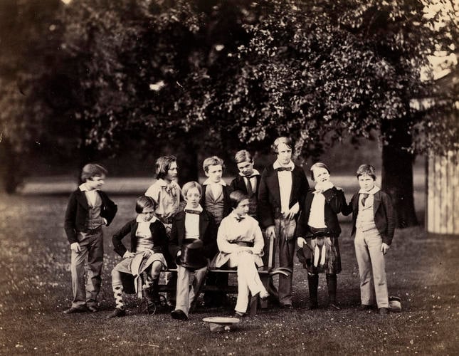 The Prince of Wales and Prince Alfred with their companions