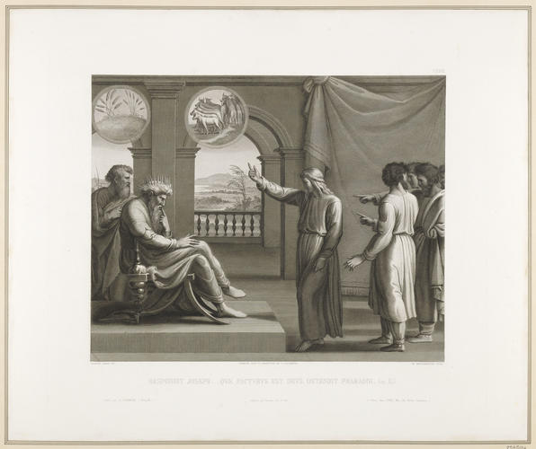 Joseph interprets the Pharoah's dreams