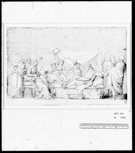 The infant Moses trampling Pharaoh's crown