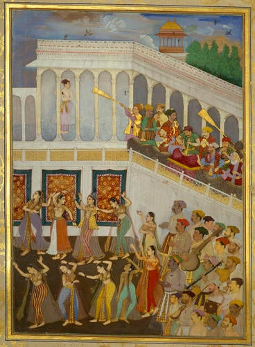 Master: Padshahnamah پادشاهنامه (The Book of Emperors) ‎‎
Item: The Weighing of Shah-Jahan on his 42nd lunar birthday (23 October 1632)