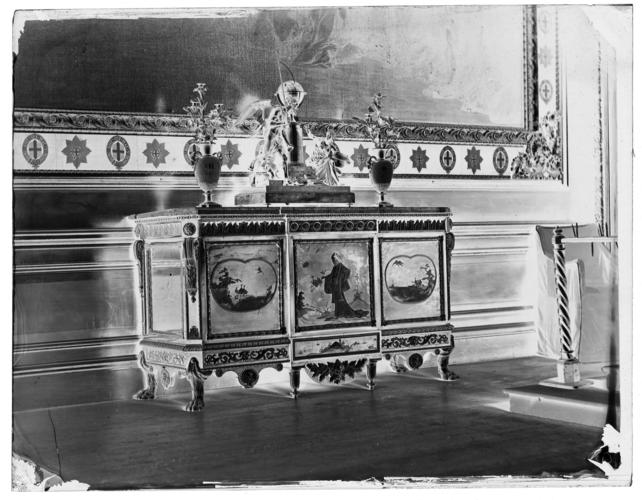 Glass plate negative of a cabinet Glass plate negative of a cabinet