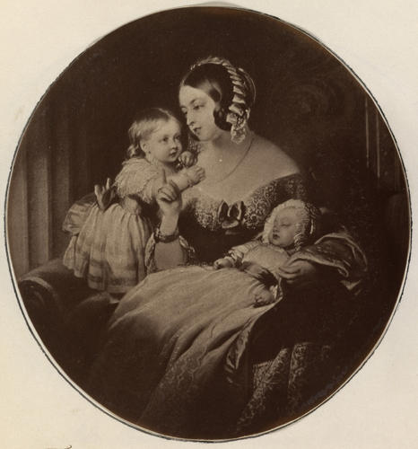 'The Queen, Princess Royal and Prince of Wales from a Print after Landseer' 'The Queen, Princess Royal and Prince of Wales from a Print after Landseer'