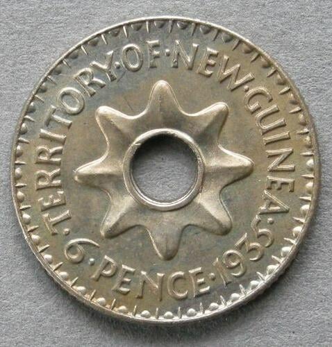 New Guinea. Sixpence, 1935