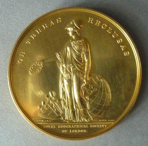 Specimen Patron's Medal or Founder's Medal of the Royal Geographical Society