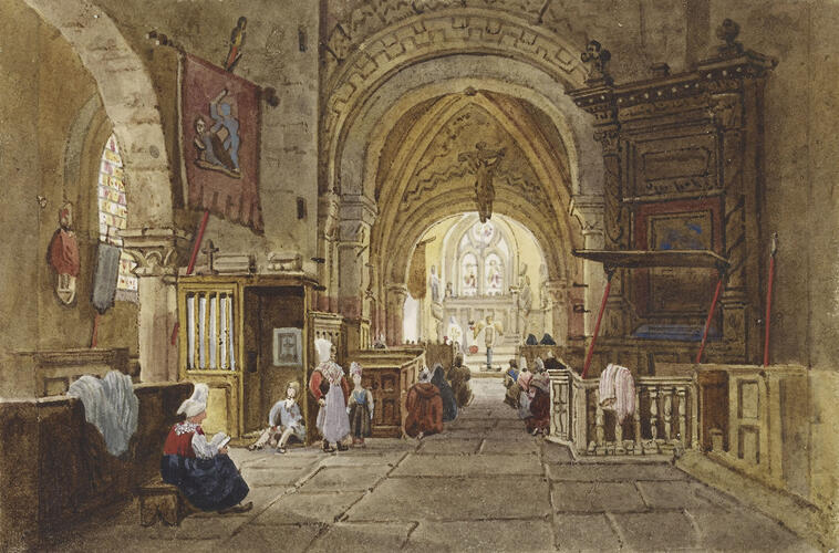 Interior of the church at Duclerc