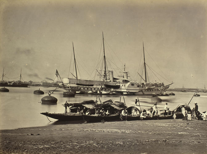 Royal Yacht 'Osborne' in Hooghly River, Calcutta, India