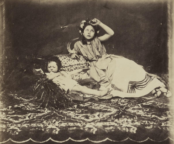 Victoria, the Princess Royal and Prince Arthur as 'Summer' Victoria, the Princess Royal and Prince Arthur as 'Summer'