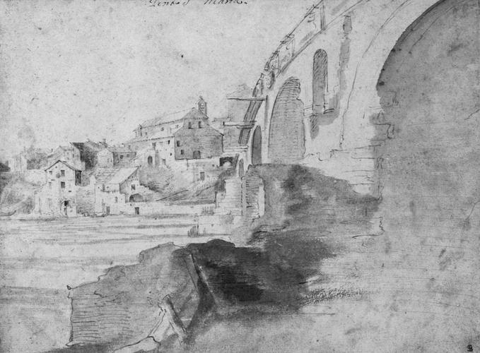 View of the Ponte Rotto over the Tiber, Rome