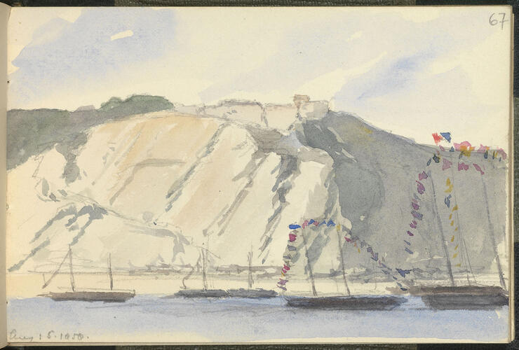 Master: SKETCHES FROM NATURE V. R. MDCCCLV TO MDCCCLVX
Item: Cherbourg Harbour