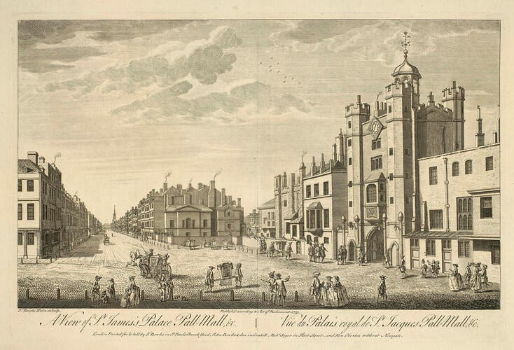 A View of St James's Palace, Pall Mall A View of St James's Palace, Pall Mall