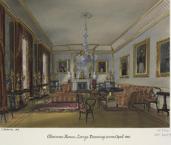 Views of Clarence House: the large drawing-room Views of Clarence House: the large drawing-room
