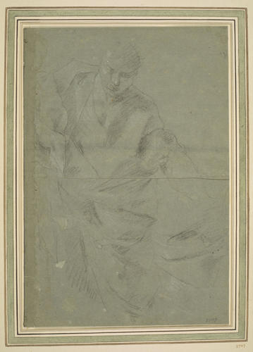 Recto: A study of a standing man. Verso: Study of a reclining man Recto: A study of a standing man. Verso: Study of a reclining man