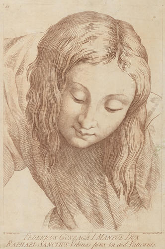 Master: A set of thirty-three prints reproducing heads from 'The School of Athens'
Item: Head of a youth [from 'The School of Athens']