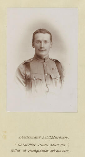 Lieutenant Archibald Jose Campbell Murdoch (Cameron Highlanders) killed at Nooitgedacht, 13th December 1900: Anglo-Boer War, 1900-1