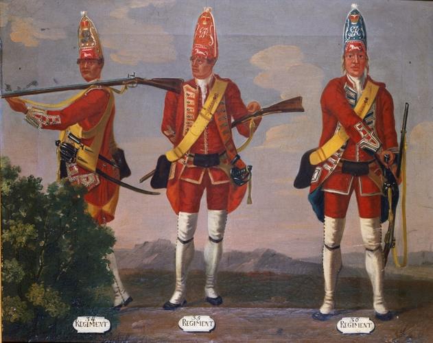 Grenadiers, 34th, 35th and 36th Regiments of Foot, 1751