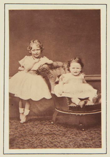 Princess Victoria and Princess Elizabeth of Hesse, 1866 [in Portraits of Royal Children Vol. 10	1866-67]