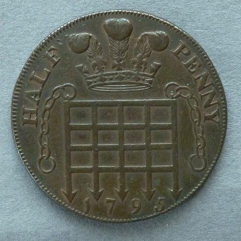 Eighteenth Century halfpenny token of Middlesex