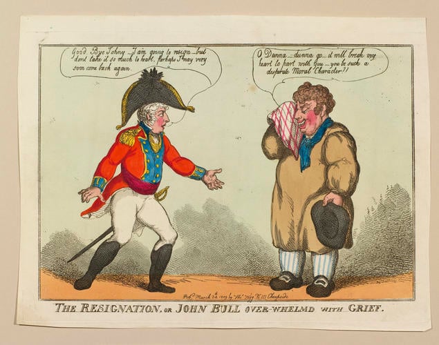 The resignation, or John Bull overwhelmd with grief