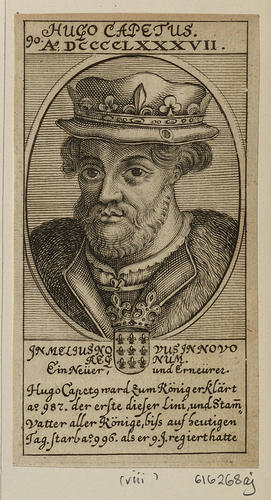 Master: [Engravings of the kings of France from the sixth to the seventeenth century]
Item: HUGO CAPETUS