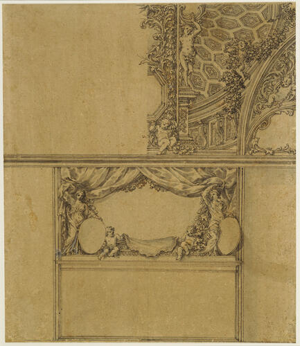 A study for a decorative scheme for Alexander VII A study for a decorative scheme for Alexander VII