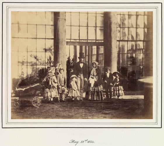 Queen Victoria, Prince Albert and royal children at Buckingham Palace Queen Victoria, Prince Albert and royal children at Buckingham Palace